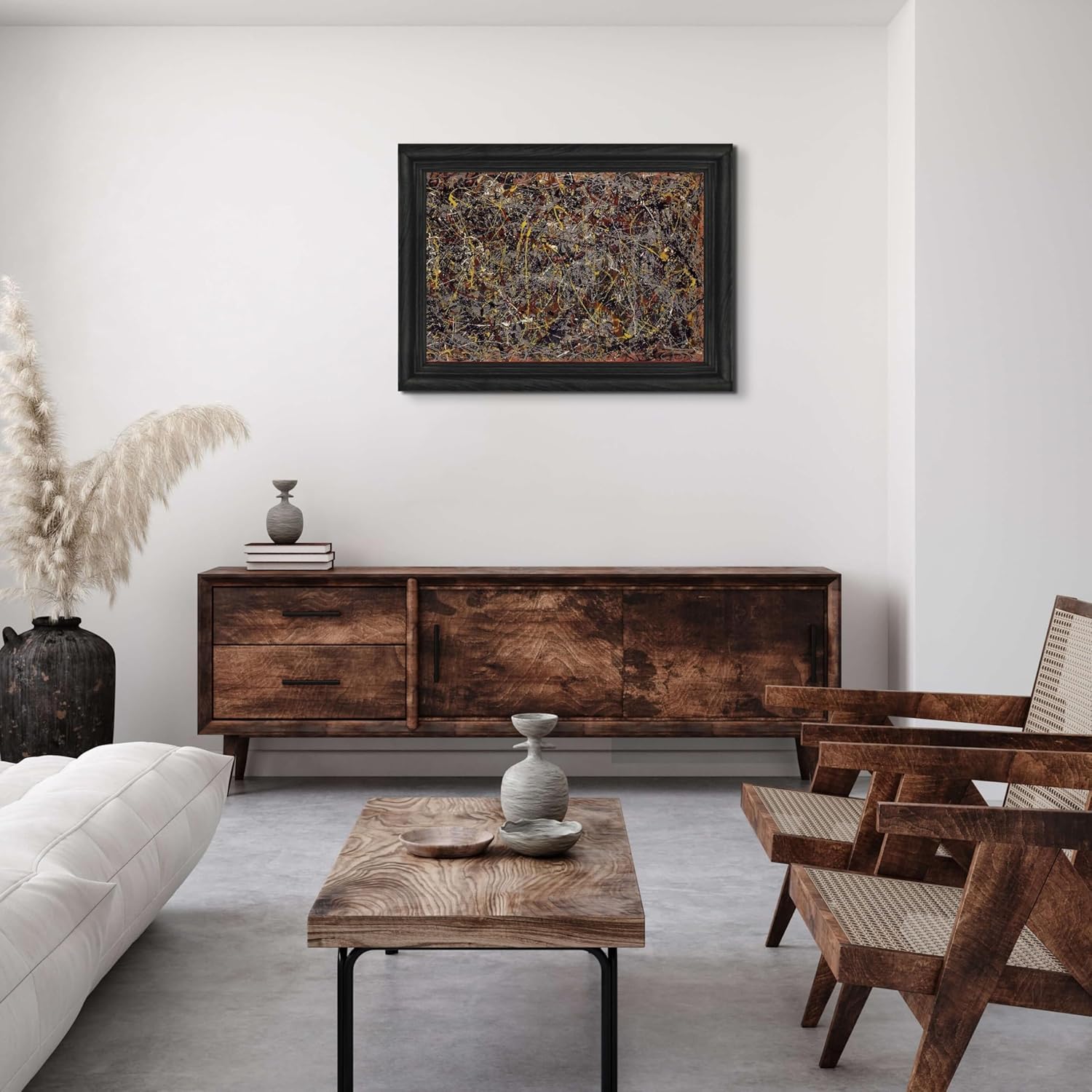 Número 5 1948 de Jackson Pollock – Lienzo enmarcado para decoración de pared, lienzos y pósteres de reproducción de pintura fina  Impresión de