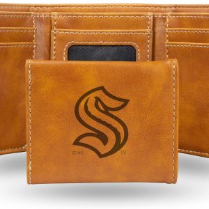 Rico Industries NHL – Cartera triple grabada con láser, con grabado láser, accesorio para hombre Rico Industries NHL – Cartera triple grabada con láser, con grabado láser, accesorio para hombre