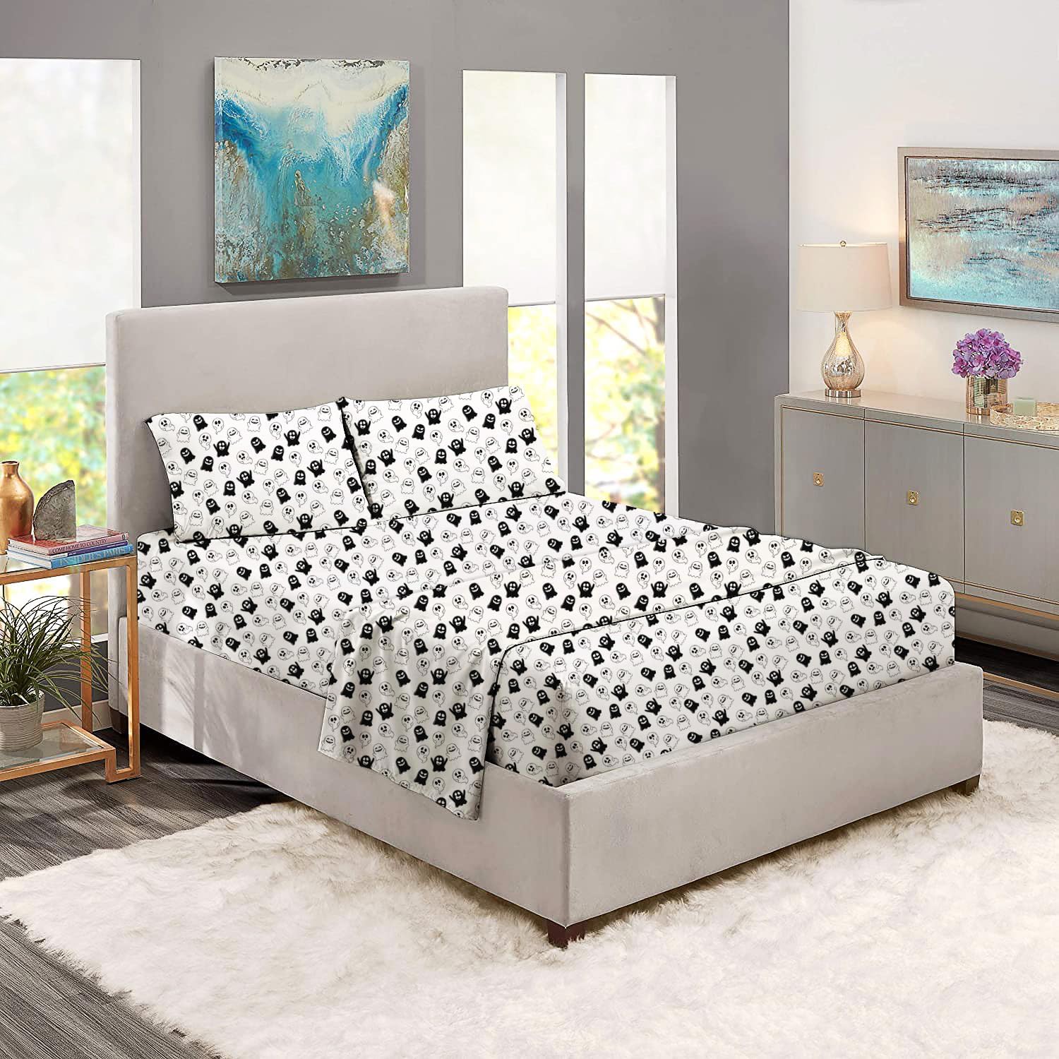 NiaXDesigns – Juego de sábanas para niños de la noche, mejora tu dormitorio, lujosa comodidad y elegancia combinadas (tamaño matrimonial)