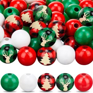 1000 cuentas de madera de 0.472 pulgadas (0.472 in), cuentas redondas de madera para manualidades, día de San Valentín, Navidad, joyería (rojo, 1000 cuentas de madera de 0.472 pulgadas (0.472 in), cuentas redondas de madera para manualidades, día de San Valentín, Navidad, joyería (rojo,