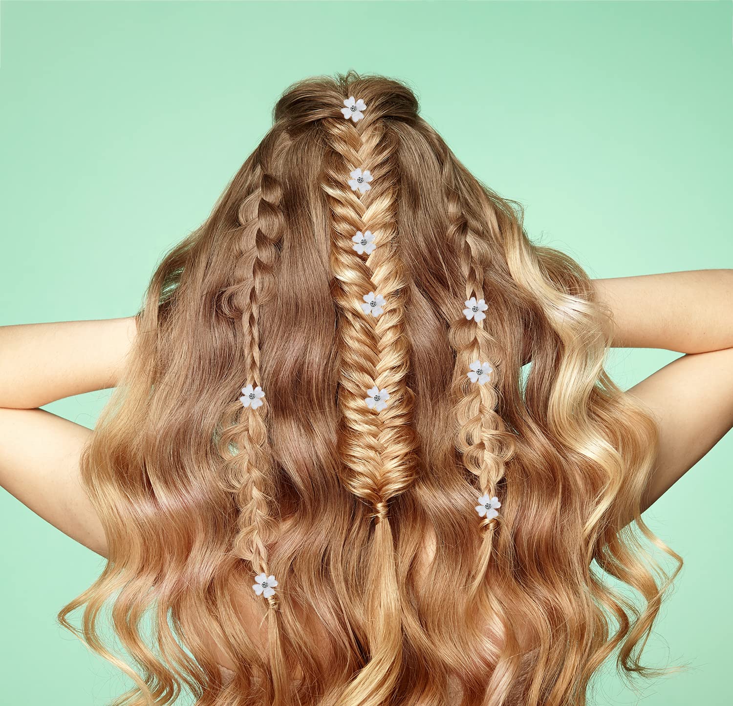 Pinzas pequeñas para el pelo con diseño de flores, diseño de ángel Penta, 12 unidades, bonitas, pequeñas, decorativas, para novia, boda, accesorio