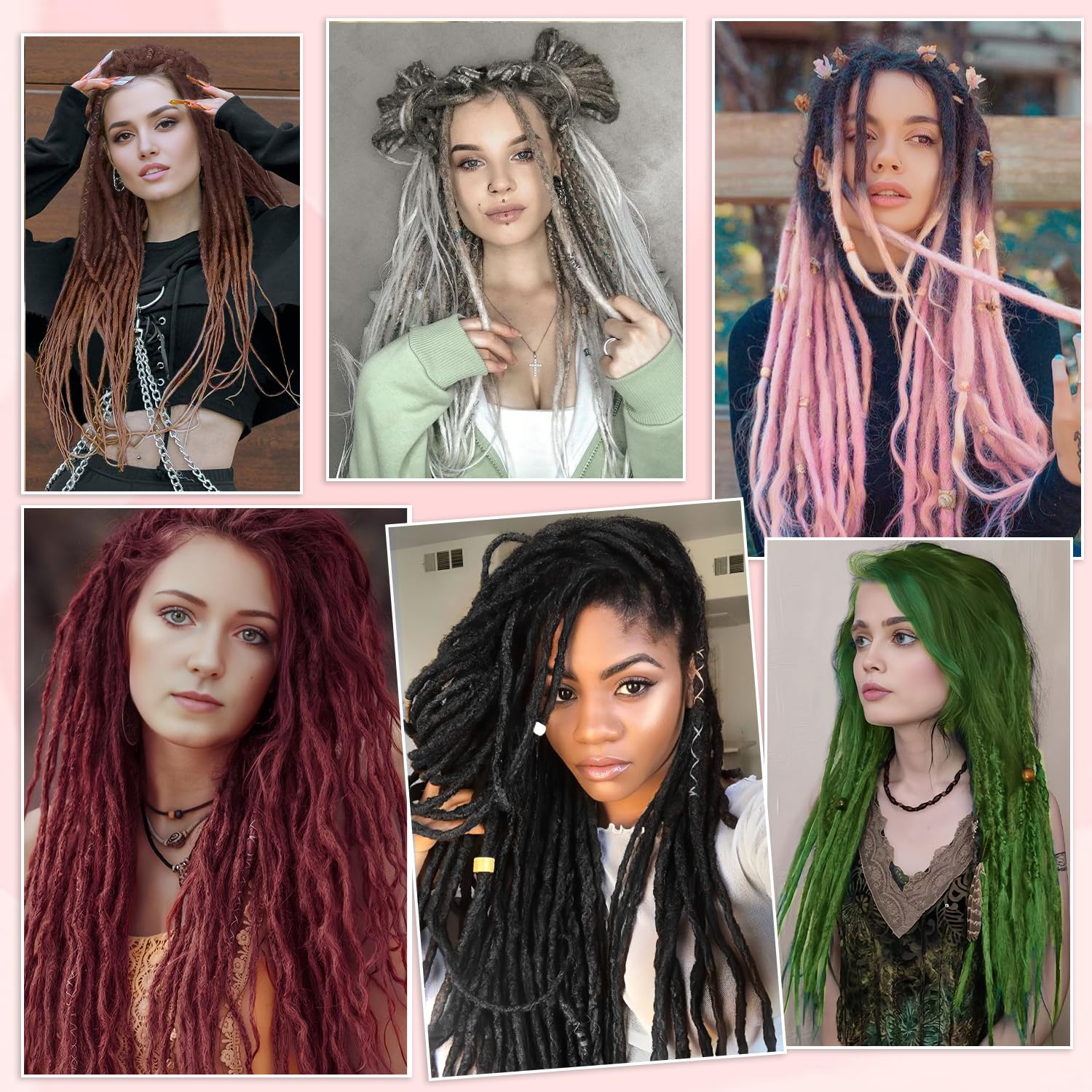 20 hebras de extensiones de rastas finas de 18 pulgadas, 1Bgris, suave ganchillo SE Dreads estilo reggae, pelo sintético trenzado de 0.2 in de