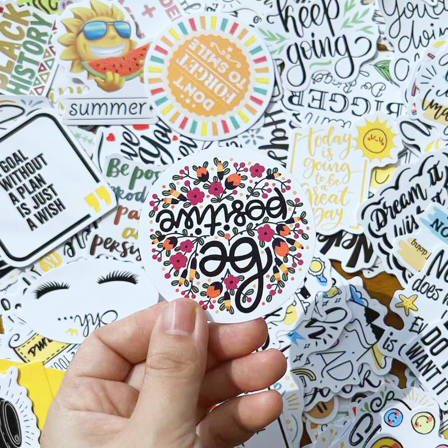 200 calcomanías inspiradoras, calcomanías motivacionales para adolescentes y adultos, calcomanías de vinilo para álbumes de recortes para botella de