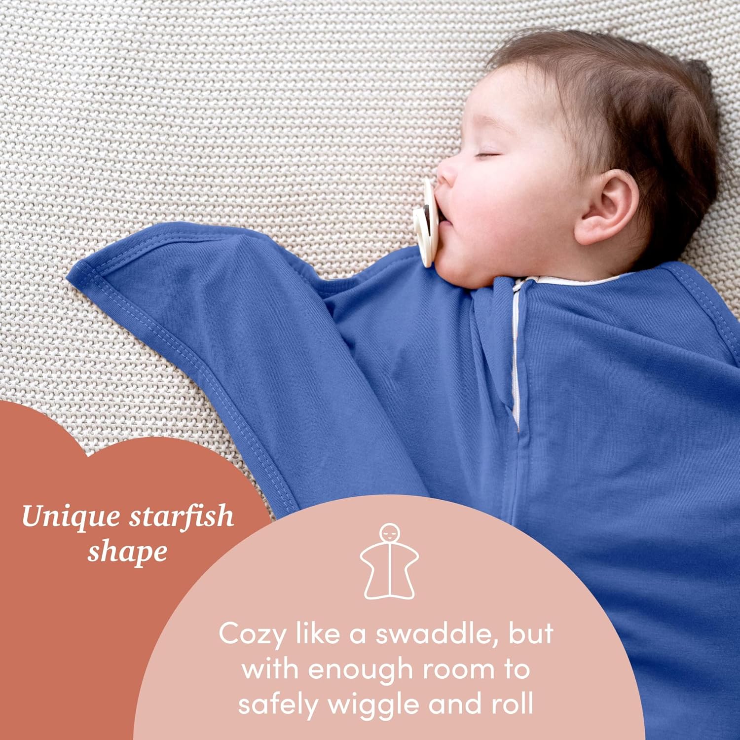 SleepingBaby Zipadee-Zip – Manta de transición para bebé con cremallera, cómoda manta espaciosa para cambiar pañales fácilmente, ClassicBoy, XL