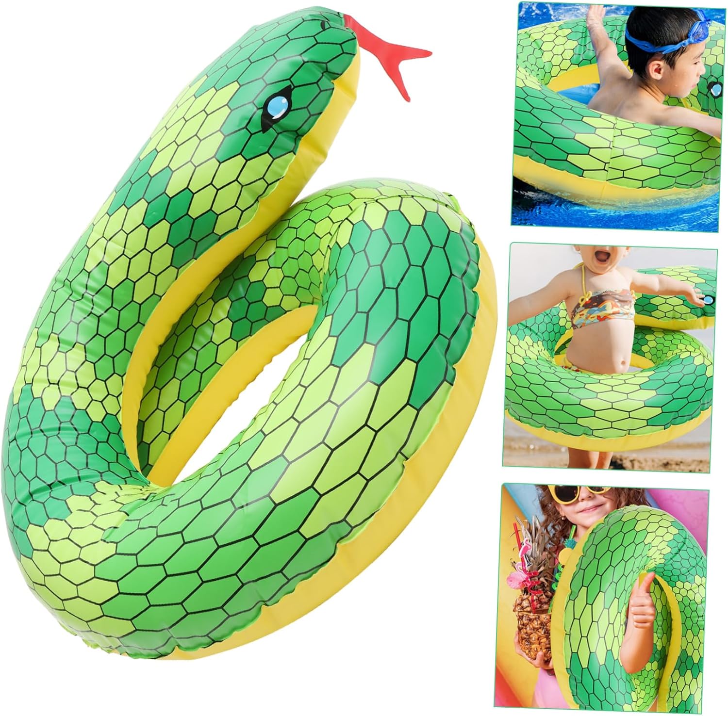 2 unids piscina piscina para niños forma serpiente tubo natación anillo niños serpiente natación anillo inflable anillo