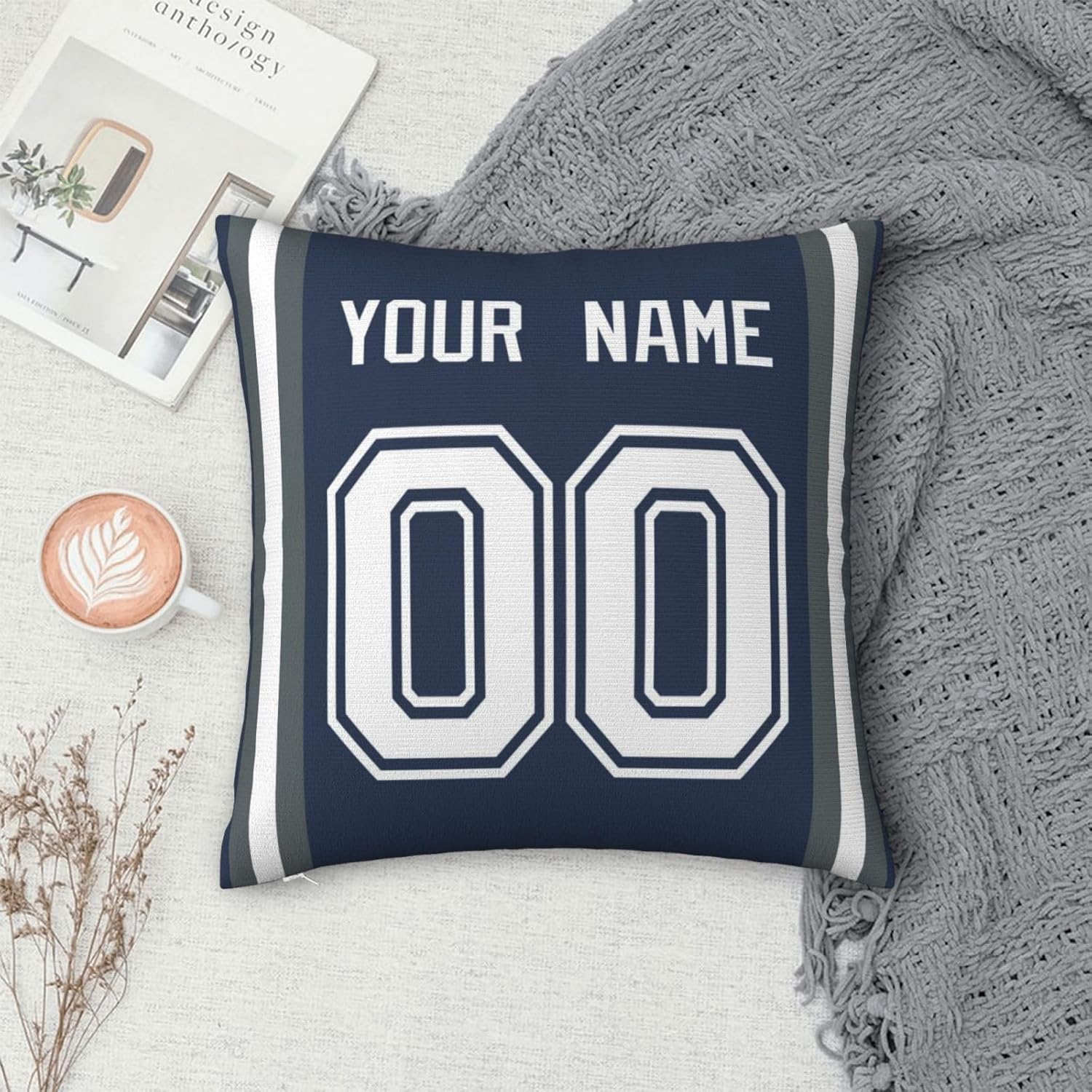 MMAOLP Funda de almohada personalizada con nombre y número, ideas románticas, regalo para pareja, sin relleno, 12 x 12 pulgadas