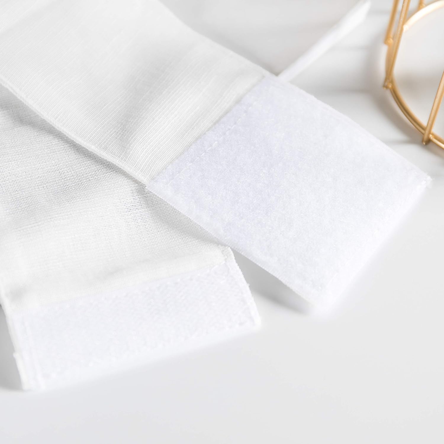 Aquazolax – Cortinas de puerta francesas a rayas blancas transparentes para puertas de cristal de patio, ventanas