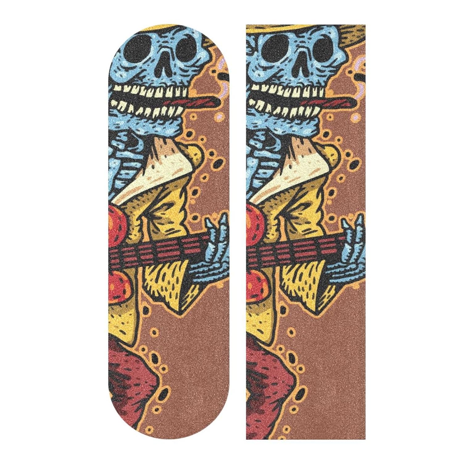 Famiho Blues Music – Cinta de agarre antideslizante para patineta, impermeable, 44 x 10 pulgadas, papel de lija