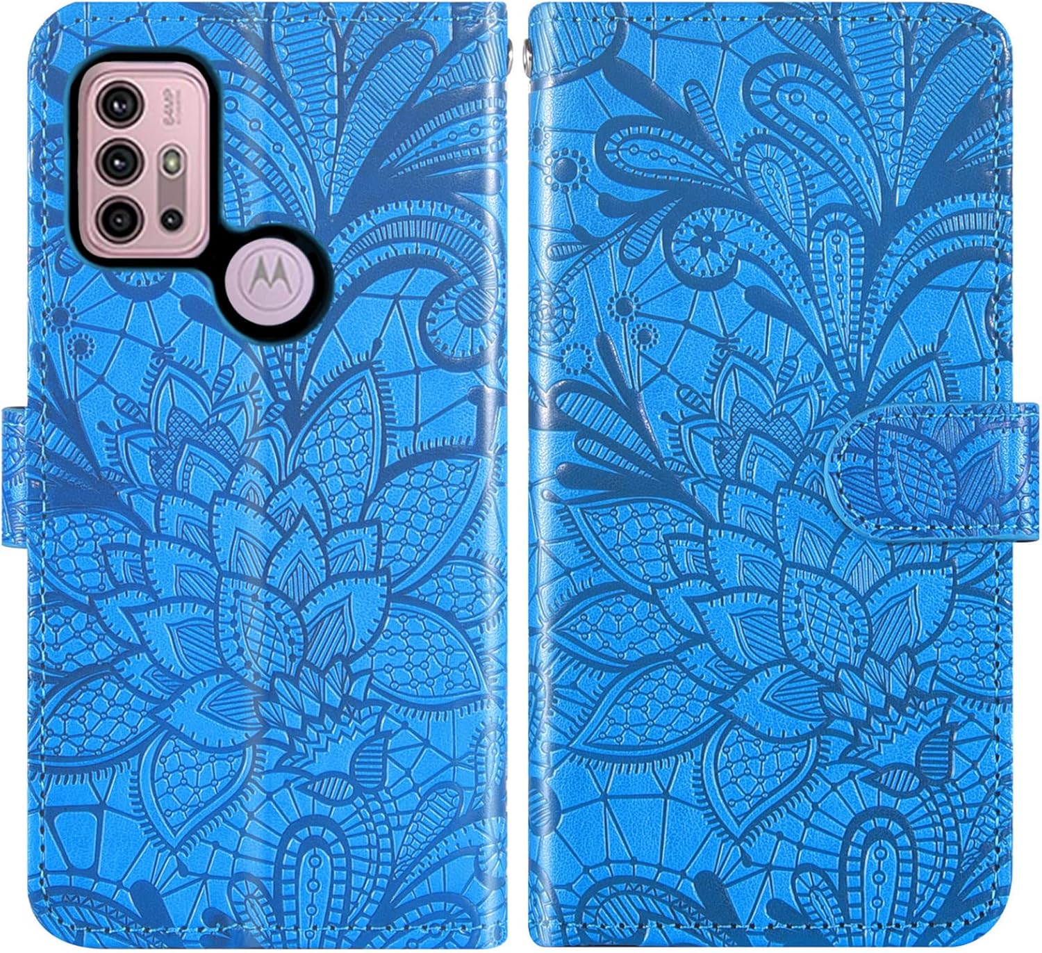 Asuwish Funda de teléfono para Moto G30G20G1010 Power 2021 con protector de pantalla y funda de cartera de encaje, soporte para tarjetas, accesorios