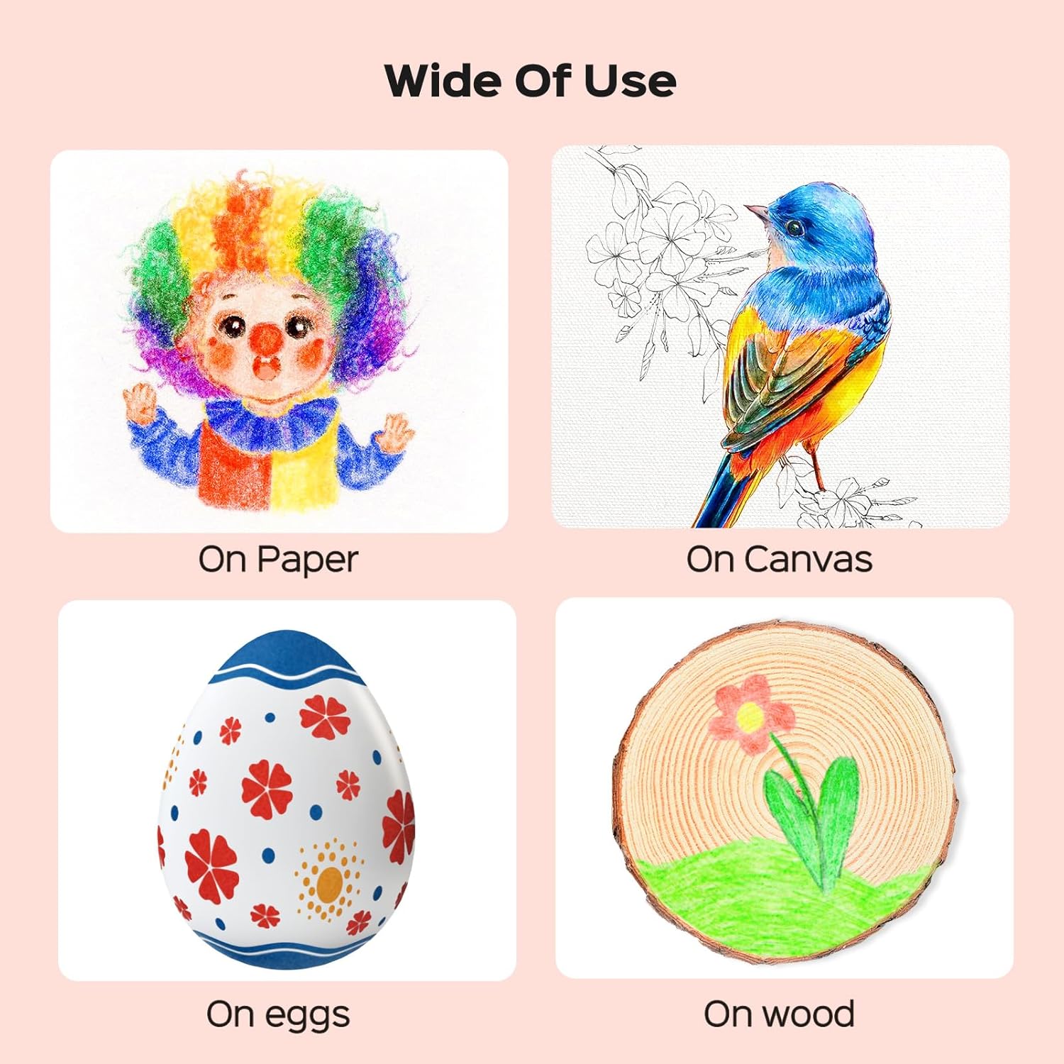 TongFu Juego de lápices de colores, 72 lápices de colores para adultos, núcleo suave a base de aceite, lápices de colorear para bocetos, sombrear,