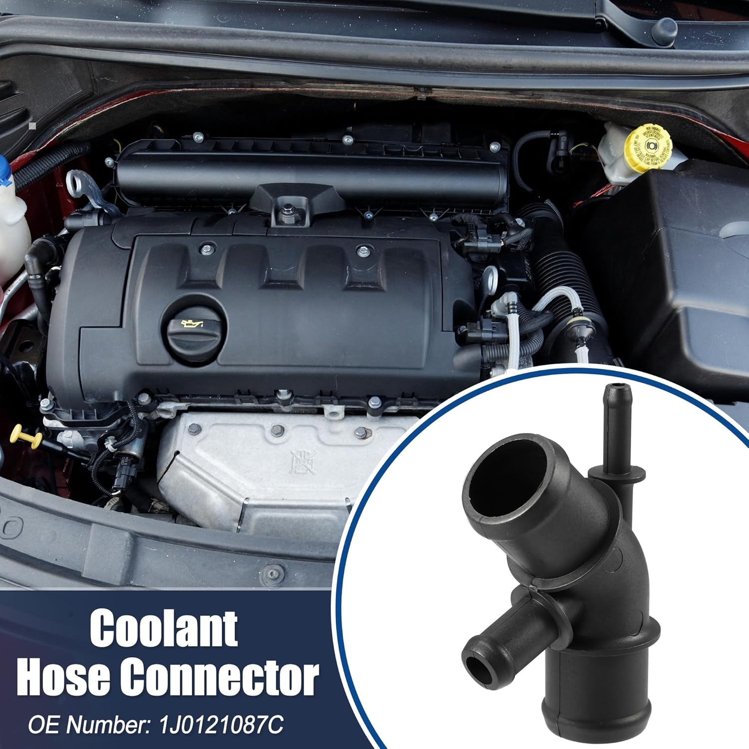 ACROPIX Conector de manguera de refrigerante para Audi TT 1.8L AT Quattro Base Convertible – Paquete de 1 Negro