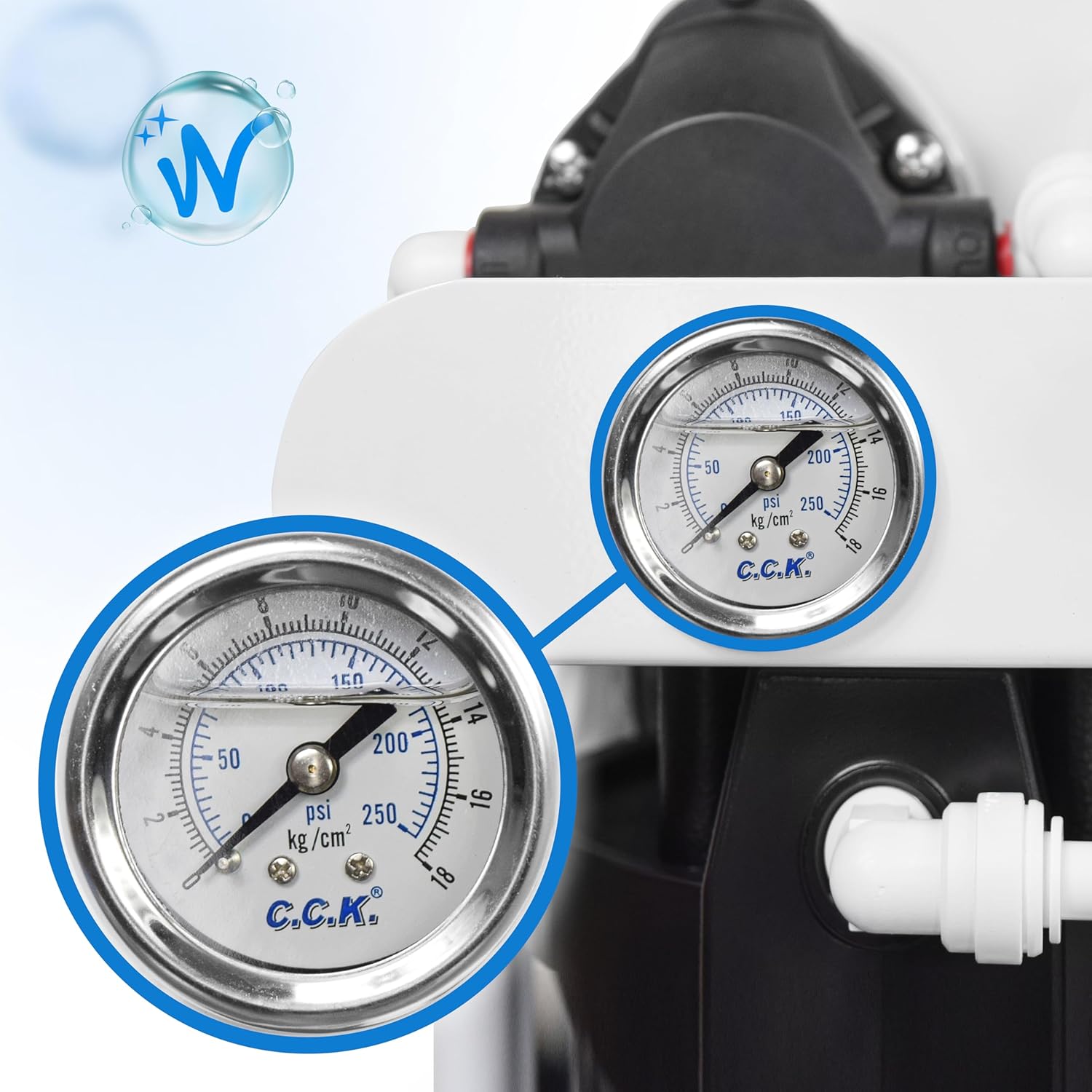 WECO Sistema de filtro de agua de ósmosis inversa comercial HydroSense Light (HydroSense-0500UV)