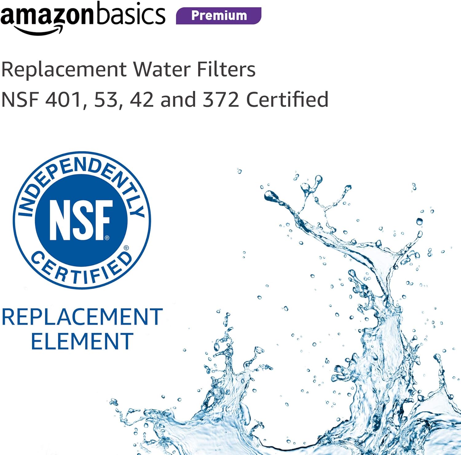 Tienda Basics Reemplazo Samsung DA97-17376B, HAF-QINEXP Filtro de agua para refrigerador, paquete de 3, filtración premium