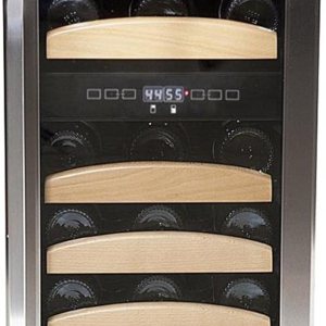 Whynter BWR-281DZ refrigerador de vino empotrado de doble zona, 28 botellas, Acero inoxidableNegro Whynter BWR-281DZ refrigerador de vino empotrado de doble zona, 28 botellas, Acero inoxidableNegro