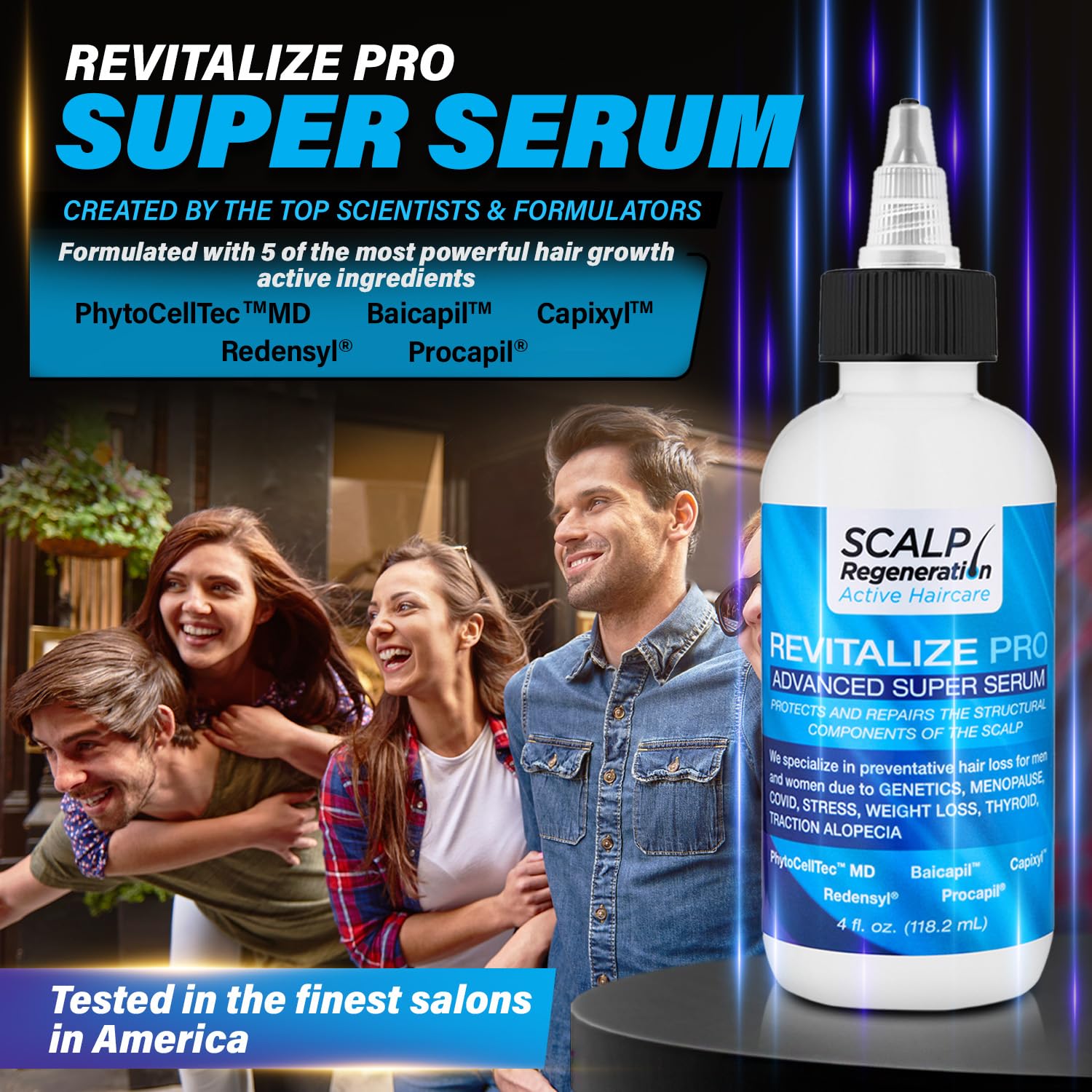 Suero profesional revitalizante para el crecimiento del cabello, tratamiento de pérdida de cabello para hombres y mujeres, reduce la pérdida,