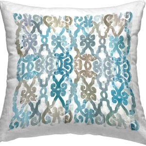 Stupell Industries Flora Kouta – Almohada decorativa con diseño de contorno bohemio de color azul, 18 x 18 pulgadas Stupell Industries Flora Kouta – Almohada decorativa con diseño de contorno bohemio de color azul, 18 x 18 pulgadas