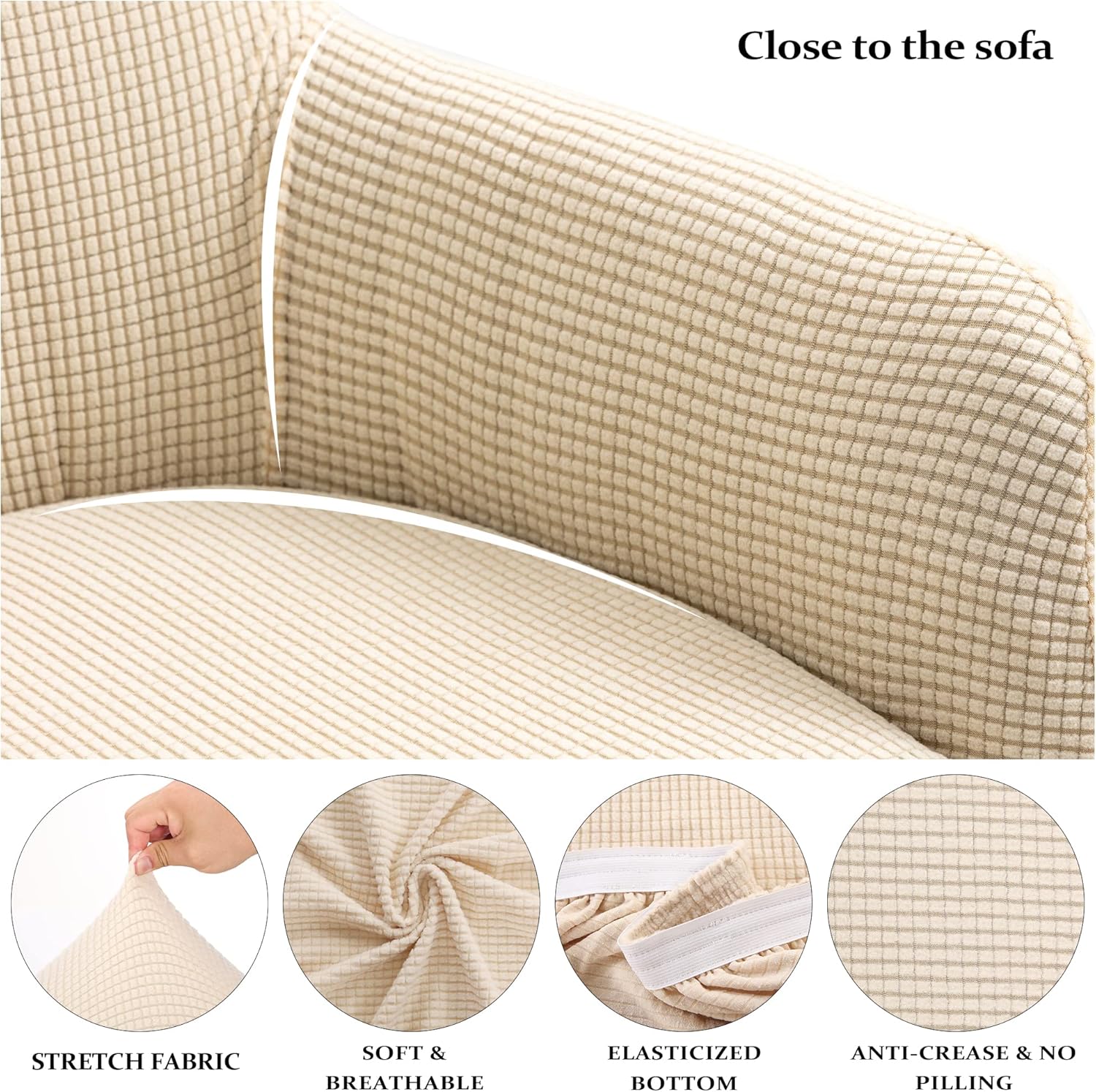 TIANSHU Funda para silla de sala de estar, para comedor, sala de estar, oficina, recepción, antideslizante, funda para silla de comedor (funda para