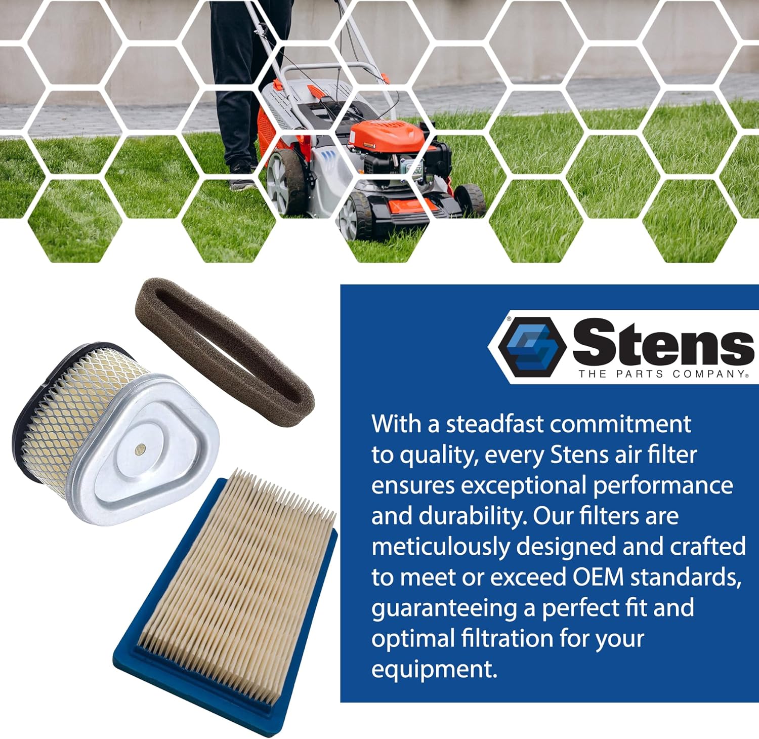 Stens Filtro de aire 102-354 para Kawasaki 11013-7017