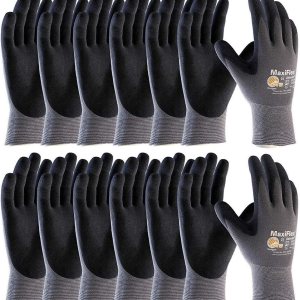 MaxiFlex 34-874 – Guantes de nailon y licra de punto sin costuras con agarre de microespuma recubierta de nitrilo en la palma y los dedos (12, S) MaxiFlex 34-874 – Guantes de nailon y licra de punto sin costuras con agarre de microespuma recubierta de nitrilo en la palma y los dedos (12, S)