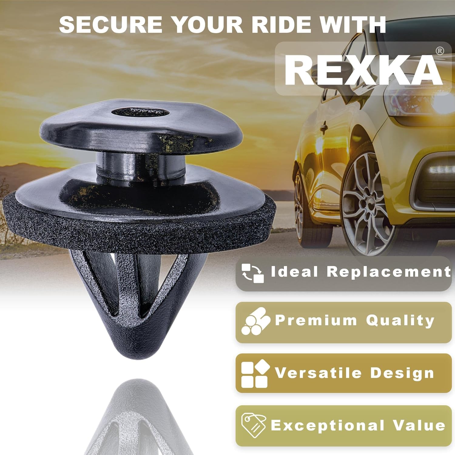 Rexka 20 piezas de guardabarros, balancines, guarniciones, retenedores con sellador para Subaru 909130088 909130109 Ascent Forester Impreza Legacy