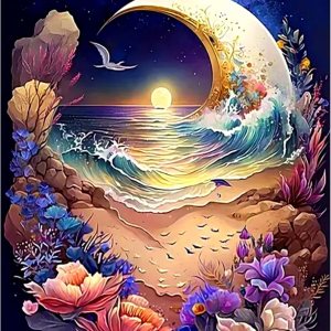 hill froeistung Kits de pintura de diamantes de mar 5D para adultos, kits de arte de diamantes de flores para adultos adolescentes principiantes, hill froeistung Kits de pintura de diamantes de mar 5D para adultos, kits de arte de diamantes de flores para adultos adolescentes principiantes,