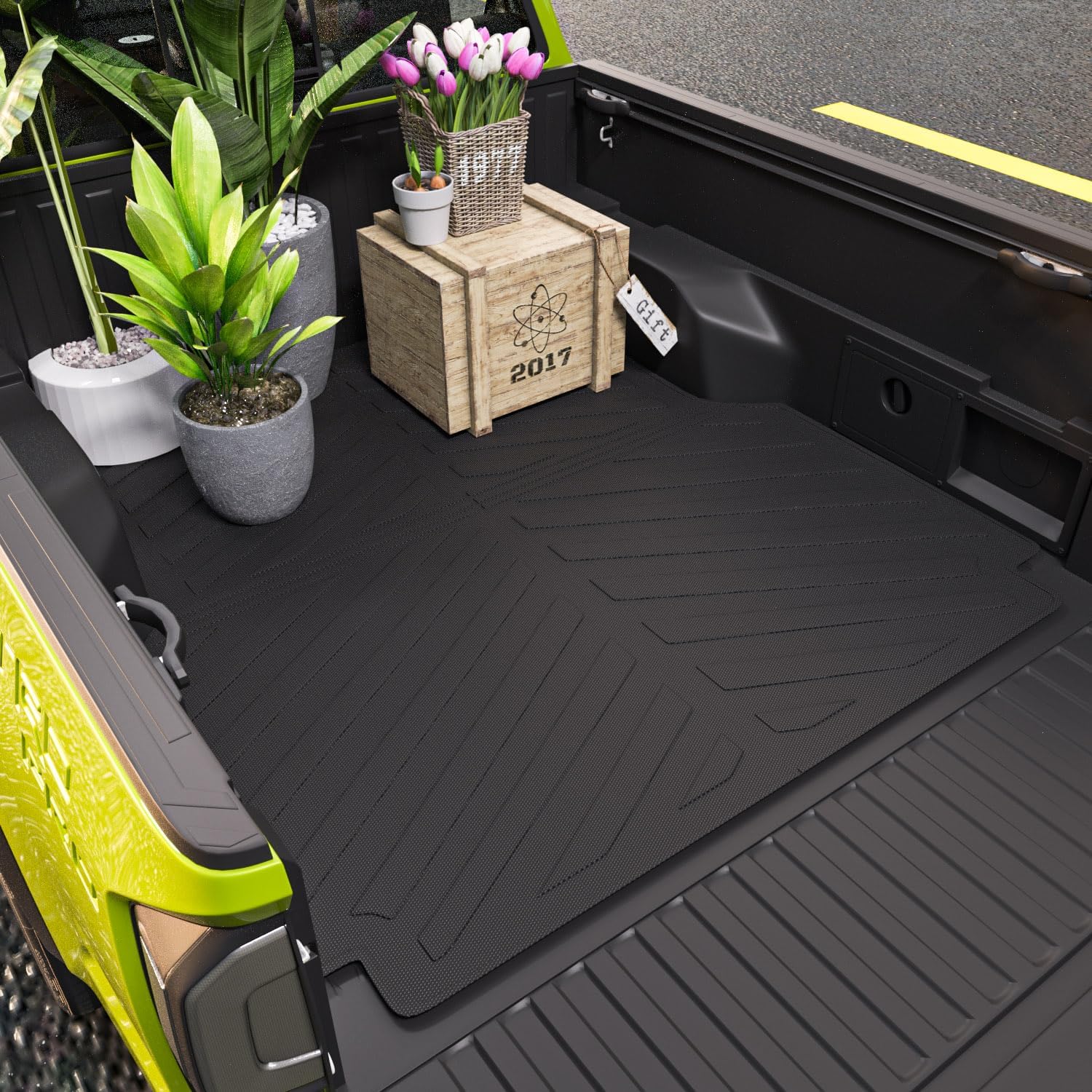 Xipoo Tapete para caja de camioneta compatible con Toyota Tacoma 2005-2023, alfombrilla de caja de camioneta de 5 pies de repuesto de revestimiento