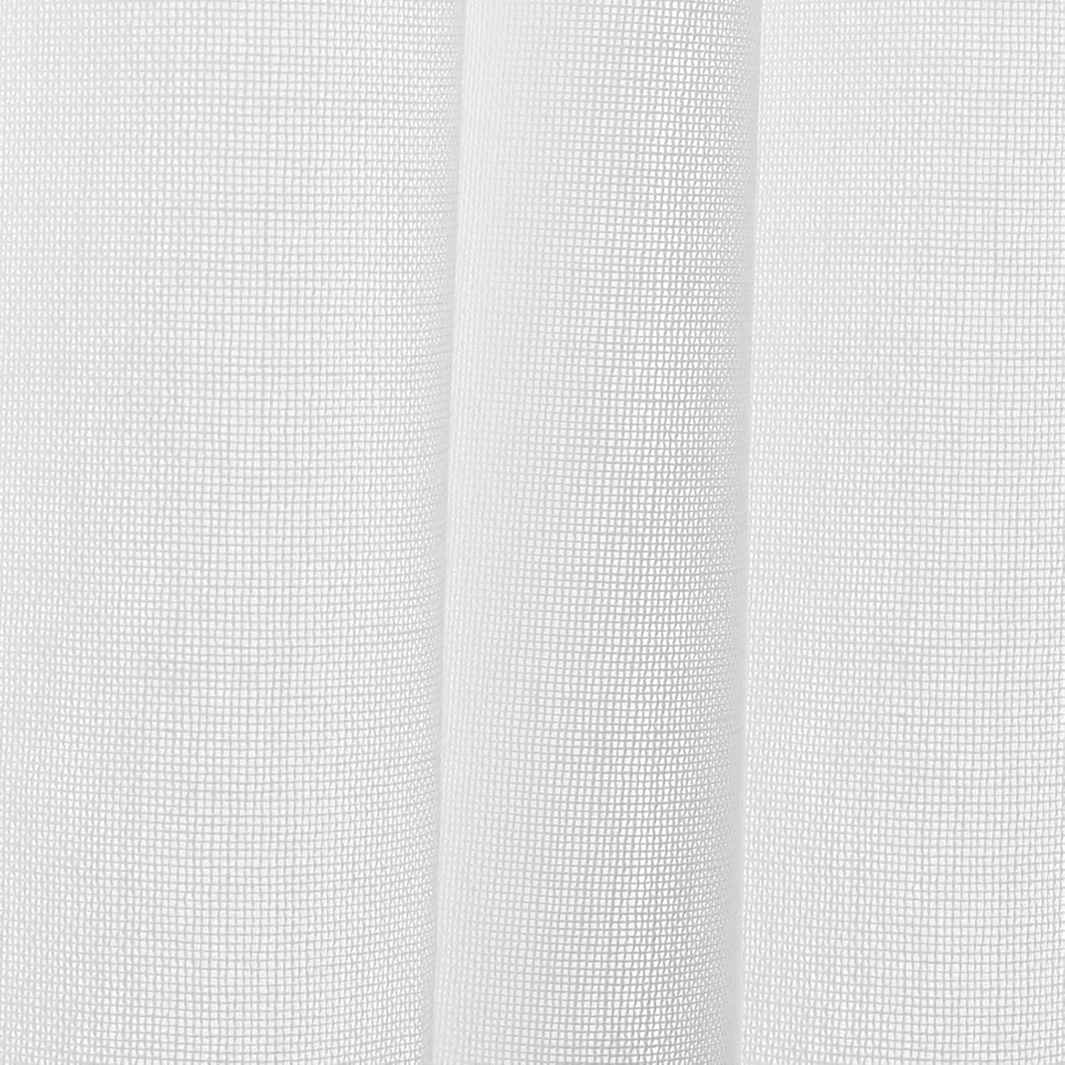 TWOPAGES Cortina plisada de poliéster semitransparente de 96 pulgadas de largo, filtrante de luz, para dormitorio, sala de estar, cortina suave