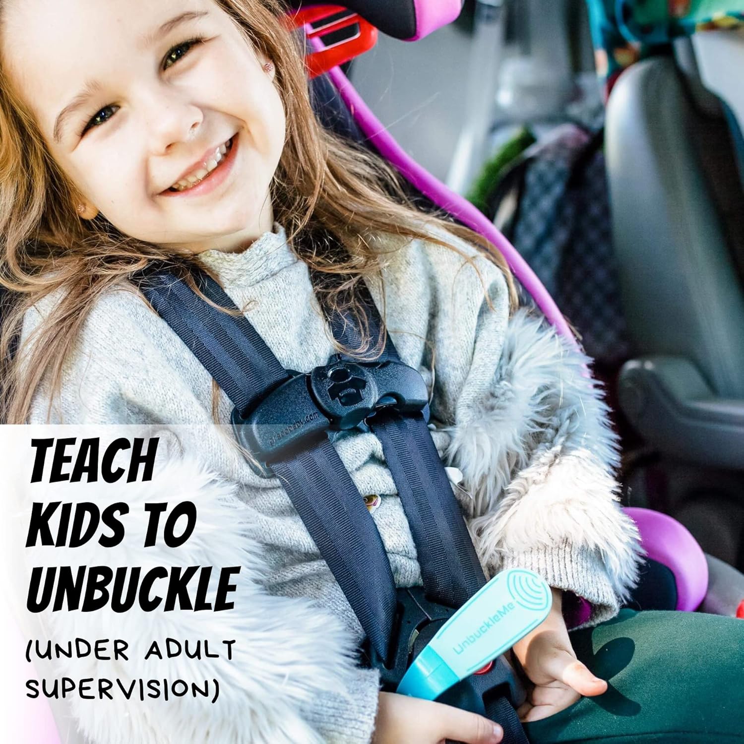 UnbuckleMe Herramienta de liberación de hebilla de asiento de automóvil (como se ve en Shark Tank)  Ayuda fácil de abrir para artritis, uñas largas,