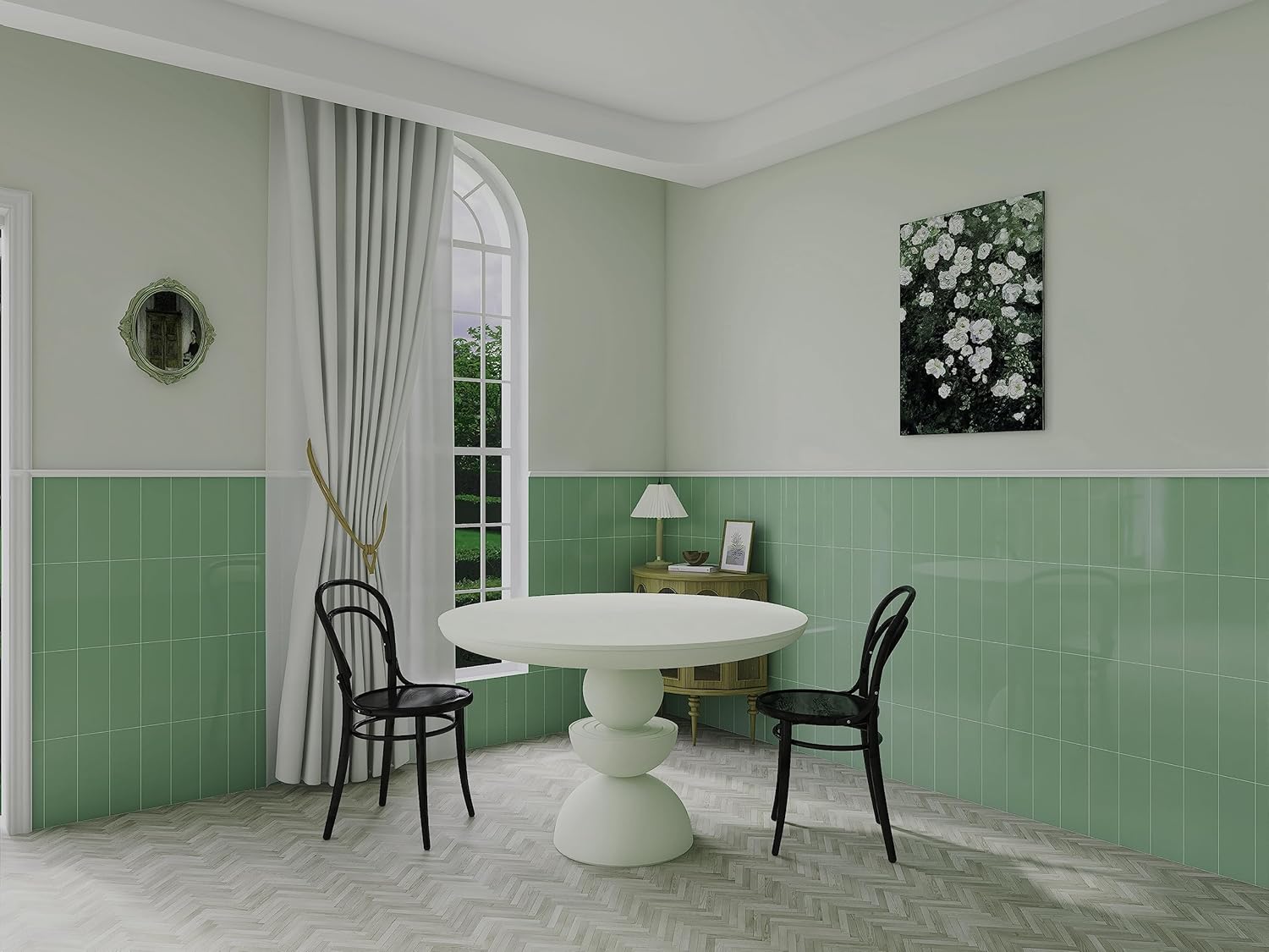 Avant Decor Azulejo de muestra  Azulejos de color sólido de metro compuesto de piedra  Azulejos de cocina para despegar y pegar  Azulejos de pared