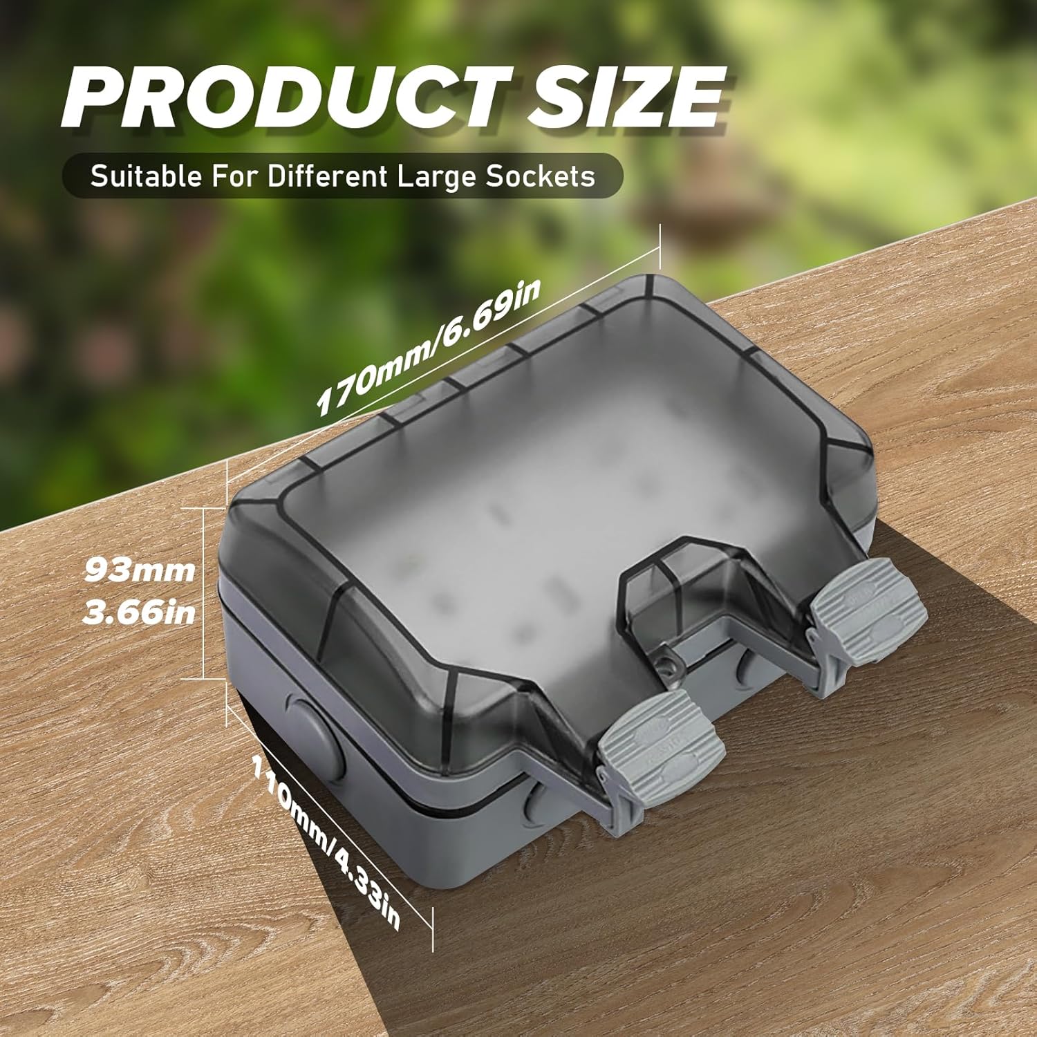 Toma de corriente para exteriores IP66 impermeable, 15A 110-250 V, enchufe para exteriores con puertos tipo C y USB, toma de corriente con cerradura
