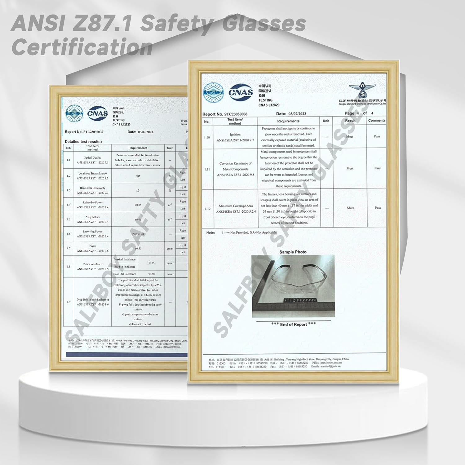 Salfboy Anteojos de seguridad para hombres y mujeres, ANSI Z87.1, anteojos de seguridad a granel con protección UV resistentes a los arañazos, 10