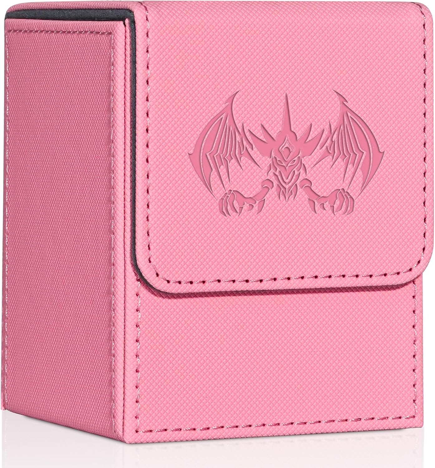 UAONO Caja de cartas para tarjetas Yugioh MTG, más de 100 fundas con 2 divisores para TCG CCG, caja de almacenamiento de tarjetas de piel sintética