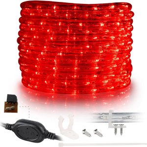 WYZworks Cuerda de luz LED de 25 pies, 288 luces LED, conectable, impermeable, permanente, para exteriores, con certificado ETL, árboles de Navidad, WYZworks Cuerda de luz LED de 25 pies, 288 luces LED, conectable, impermeable, permanente, para exteriores, con certificado ETL, árboles de Navidad,