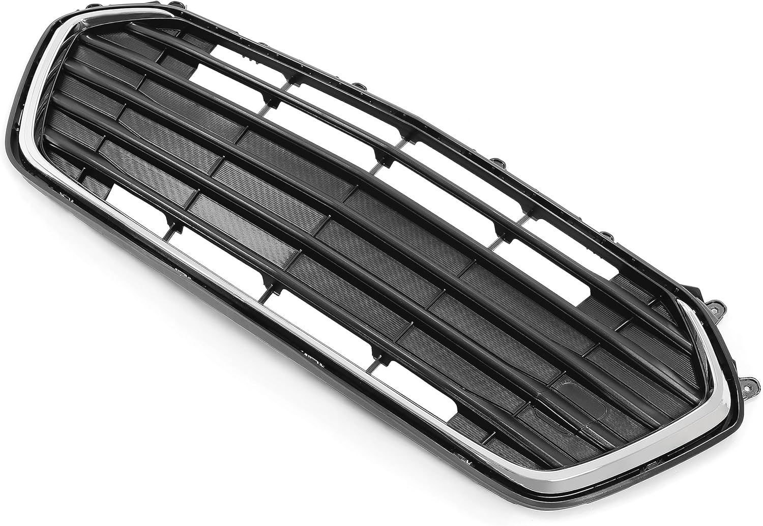 KUAFU Parachoques delantero inferior parrilla compatible con Chevy Chevrolet Trax 2017-2021 repuesto para 42537706, 42519611 negro + plateado