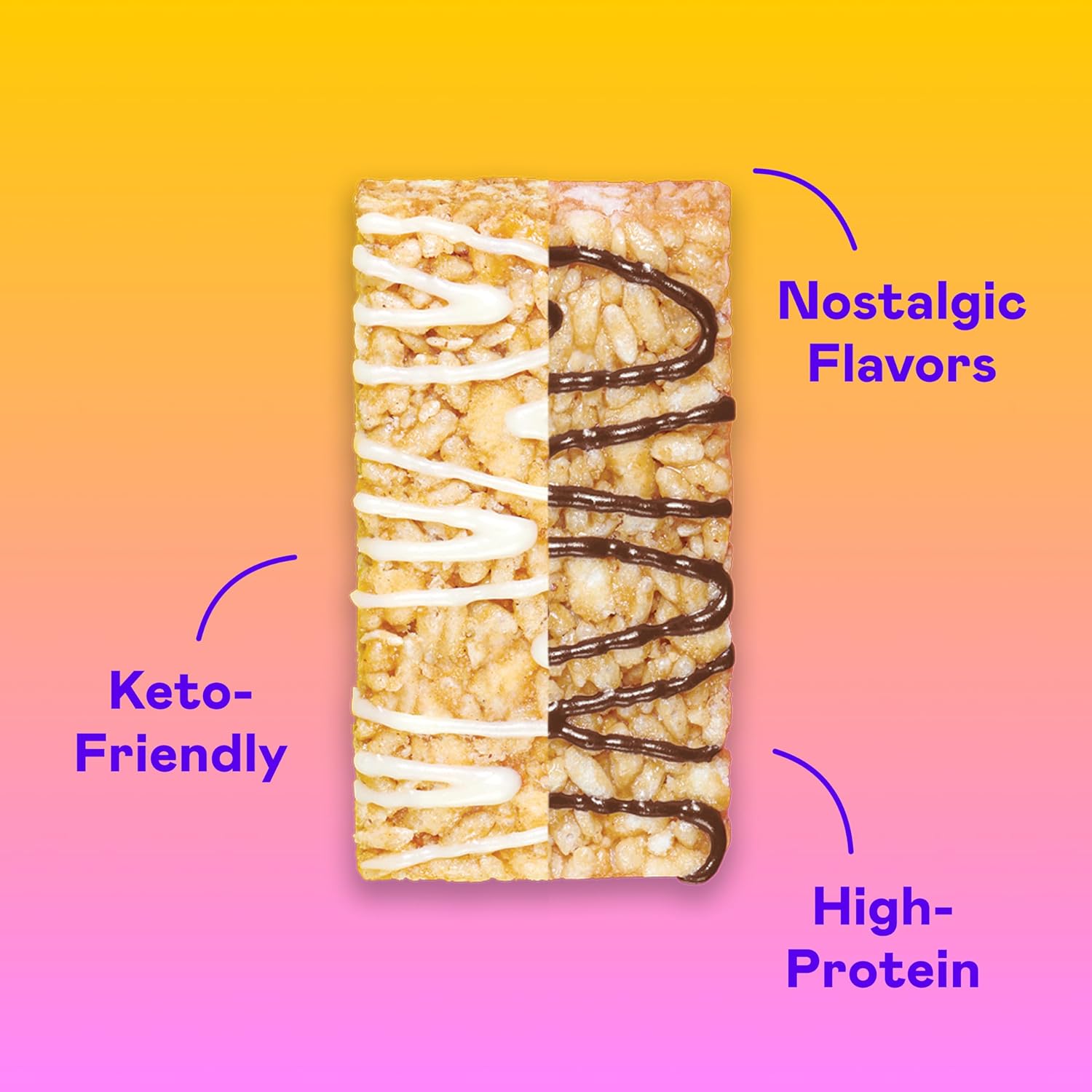 MAGIC SPOON Golosinas  Alta en proteínas, baja en carbohidratos, apta para dieta cetogénica, 0.04 oz de azúcar, sin gluten, barra de cereales