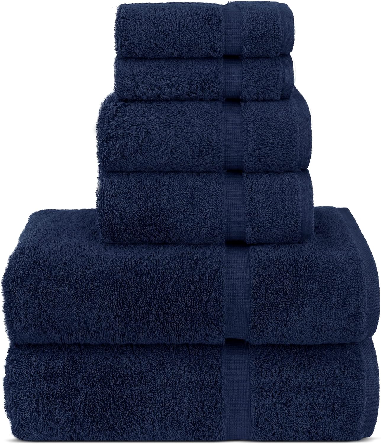 Chakir Turkish Linens – Juego de toallas de algodón turco de 6 piezas (2 toallas de baño, 2 toallas de mano, 2 paños de baño)
