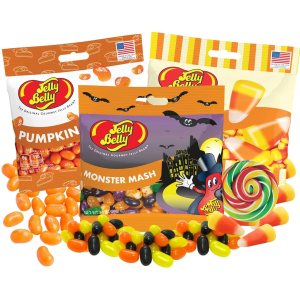 Caramelo de maíz, Monster Mash y calabaza Pastel de gelatina, mezcla de frutas surtidas, dulces de Halloween, rellenos de bolsas de golosinas Caramelo de maíz, Monster Mash y calabaza Pastel de gelatina, mezcla de frutas surtidas, dulces de Halloween, rellenos de bolsas de golosinas