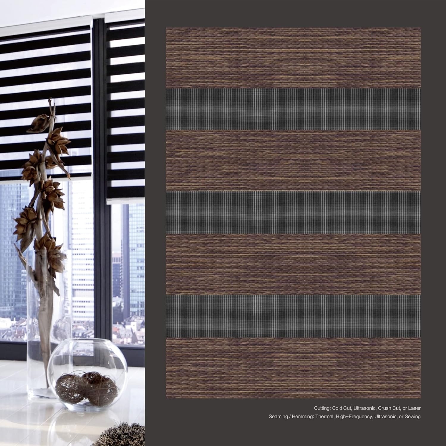 Persianas enrollables motorizadas con control remoto (persianas de ventana) con batería recargable incorporada. Smart Home compatible con la