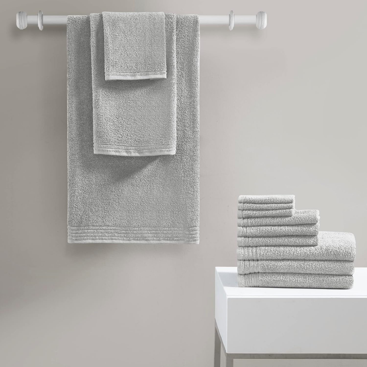 510 DESIGN Big Bundle – Juego de toallas de baño 100 % algodón, lujosas toallas de baño de calidad de spa de primera calidad, secado rápido, suaves