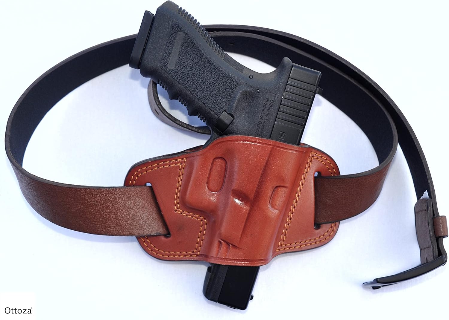 Ottoza Funda de cuero compatible con pistola Glock (171919X23) para diestros Glock 19 Holster Owb – Glock 19X Holster Owb – Glock 17 Holster Owb –