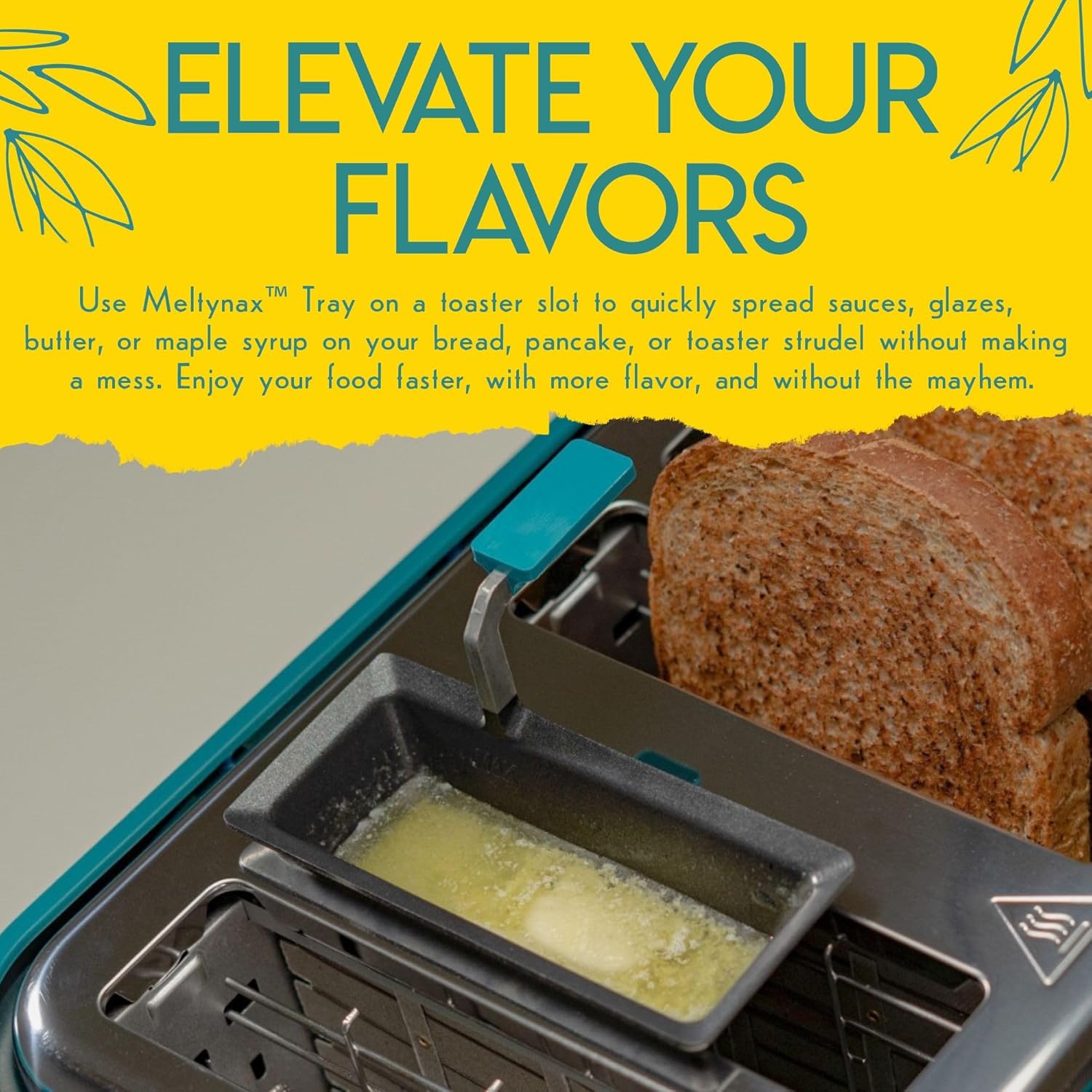 Bandeja calentadora de mantequilla compatible con tostadora, eleva tu experiencia gastronómica con revestimiento de teflón de aluminio versátil para