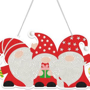 Christmas Santa Claus 5D Diamond Art Painting Kits Crystal Hanging Pendant DIY Art Pendant Kit Rhinestone Acrylic Wall Home Decor Christmas Santa Claus 5D Diamond Art Painting Kits Crystal Hanging Pendant DIY Art Pendant Kit Rhinestone Acrylic Wall Home Decor