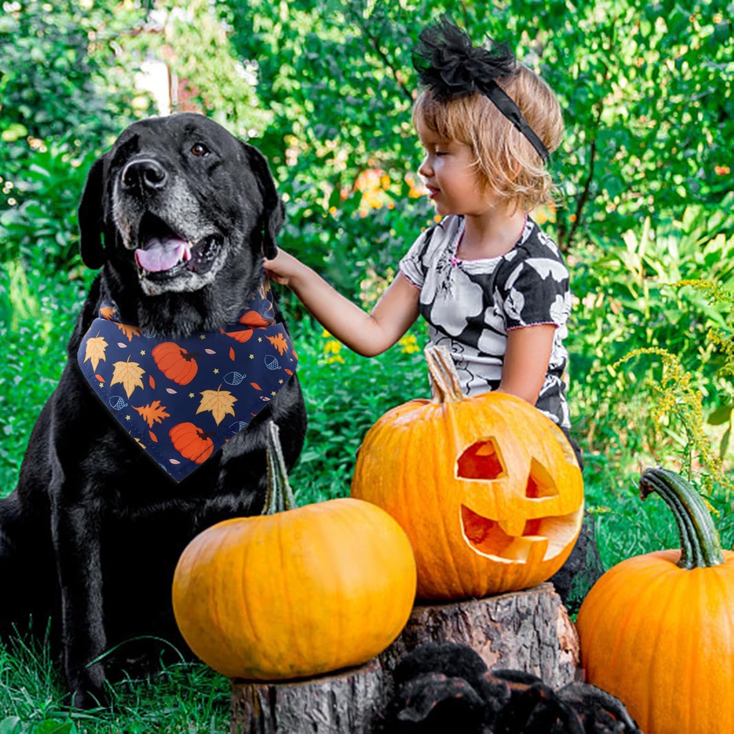 Bandanas de otoño para perros y niñas, 4 unidades de disfraces cuadrados duraderos de alta calidad para perros grandes, estilo de diseño único,