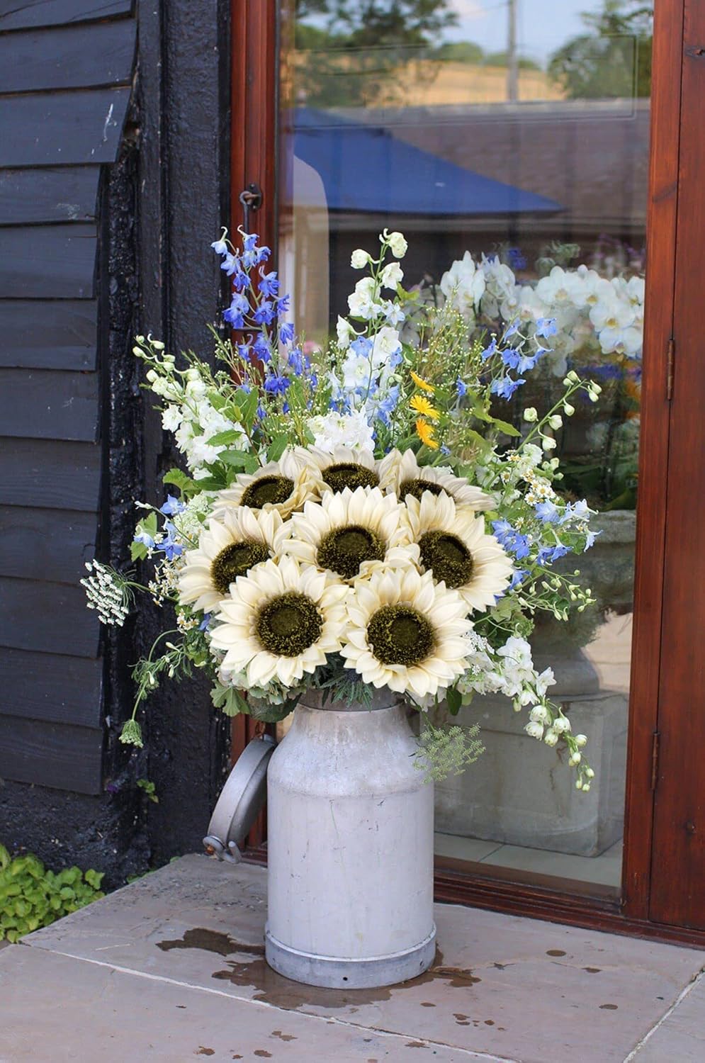 8 girasoles artificiales de 25 pulgadas de tallo largo, flores artificiales grandes de girasoles falsos a granel, girasoles artificiales de seda