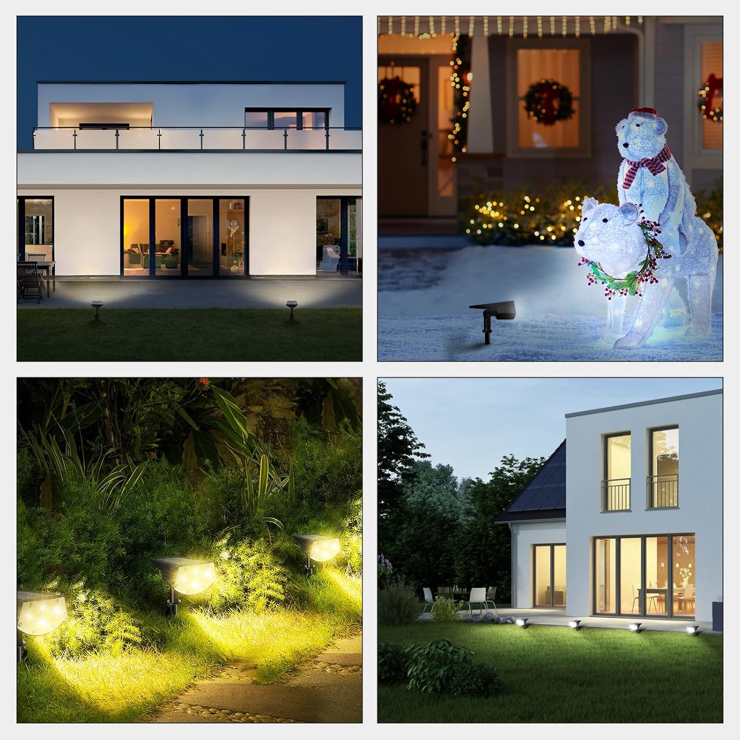 Luces solares para exteriores, 20 luces LED solares para exteriores IP65, impermeables, luces solares de encendidoapagado automático para jardín,