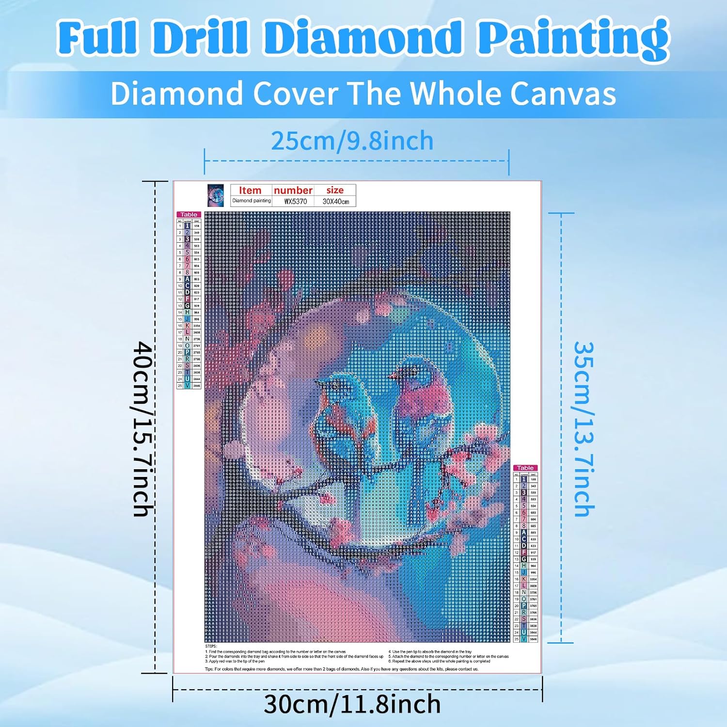 RICUVED Kit de pintura de diamantes de pájaros, kit de arte de diamantes de flores para adultos, pintura de diamante 5D, taladro redondo completo,