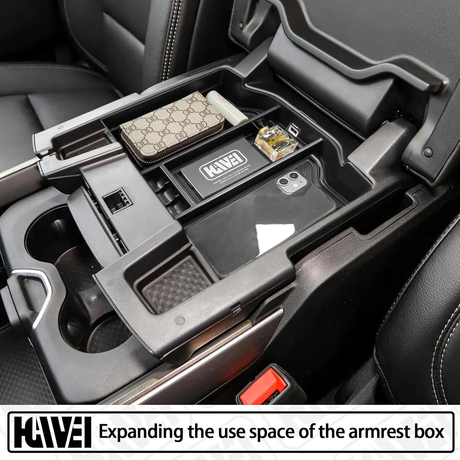 Organizador de consola central compatible con Dodge RAM 1500 2500 3500 2024 2023 2022 2021 2020 2019, accesorios de inserción de caja de