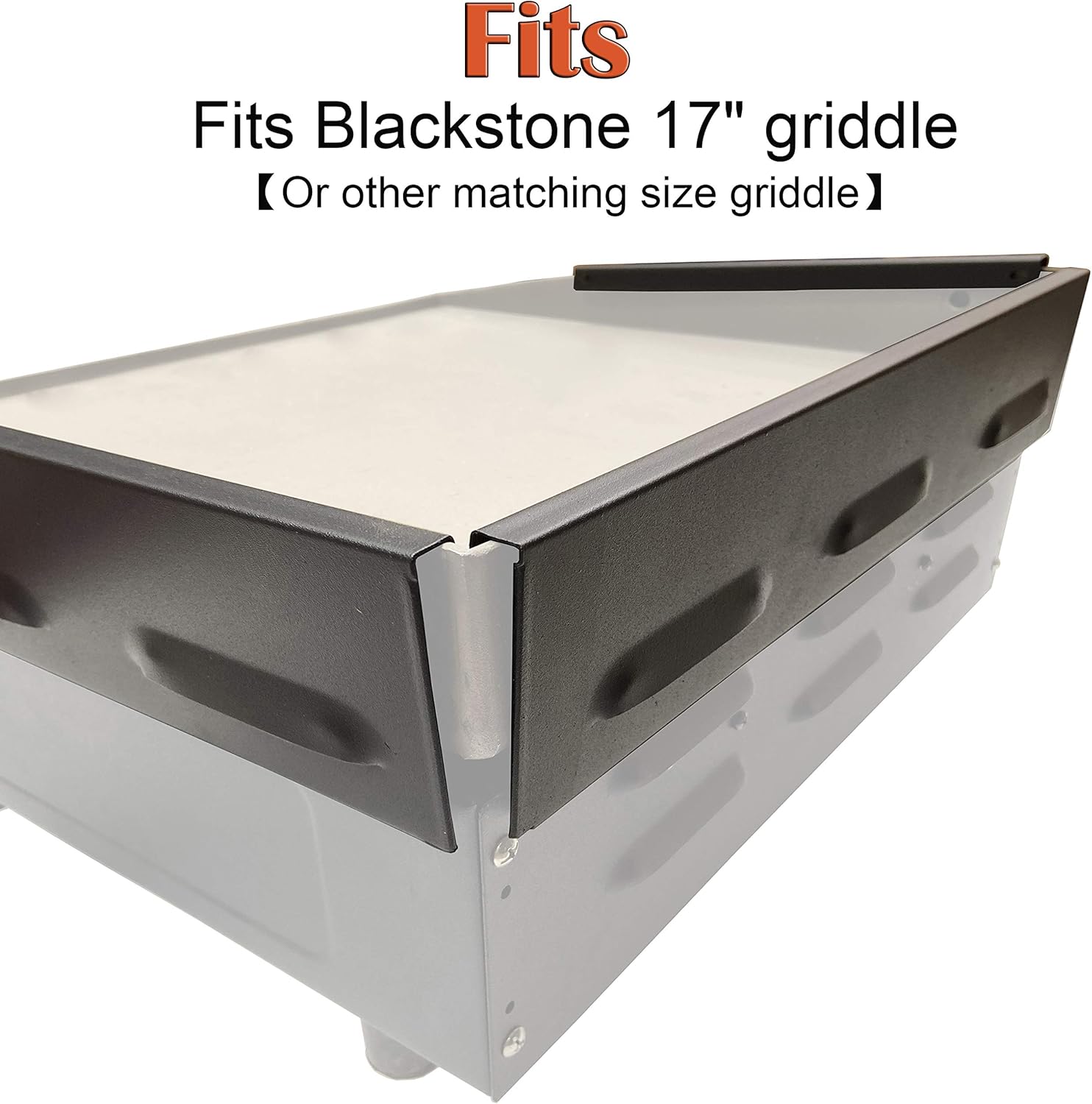5017 – Pantalla de viento para Blackstone de 17 pulgadas (bandeja de grasa frontal) y otras planchas, protector de viento, color negro