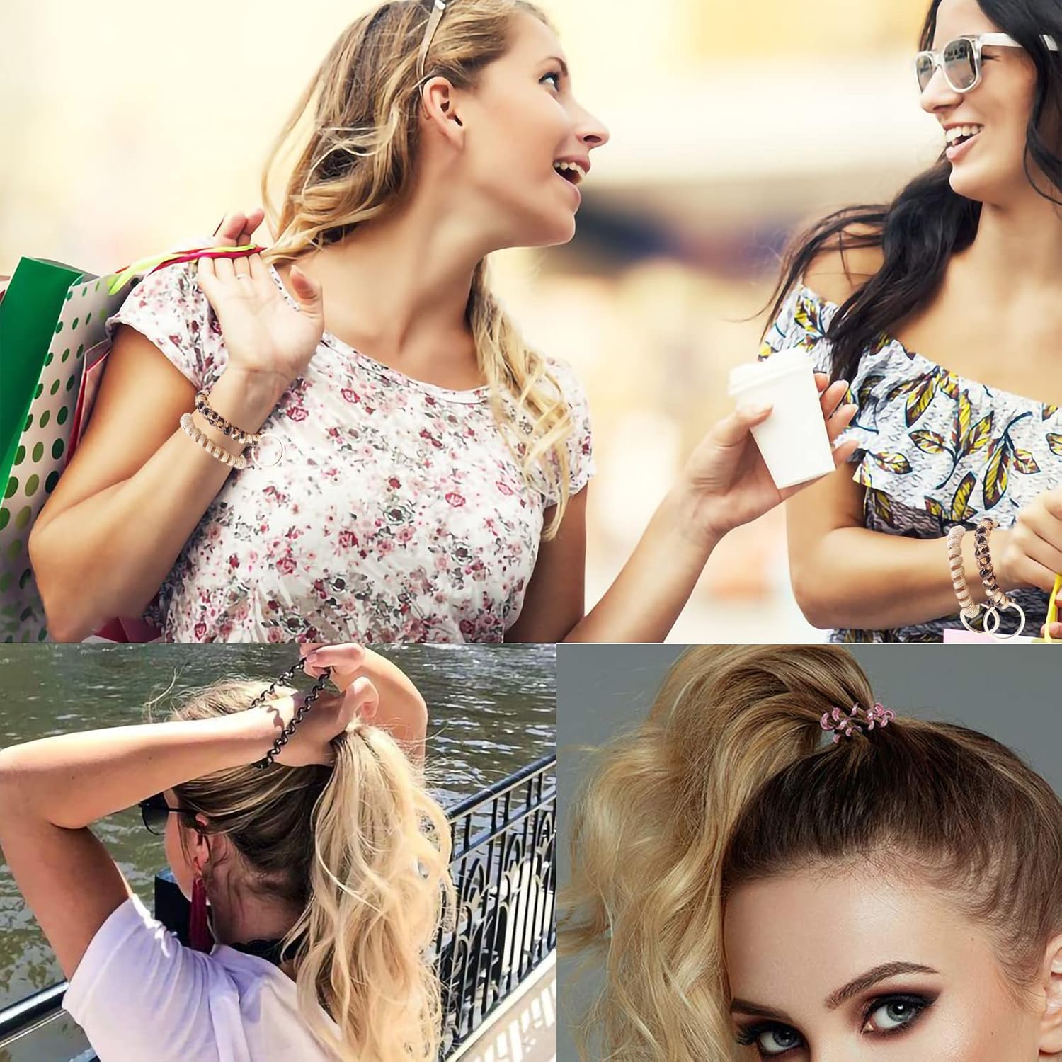 BIHRTC Llavero de pulsera estirable