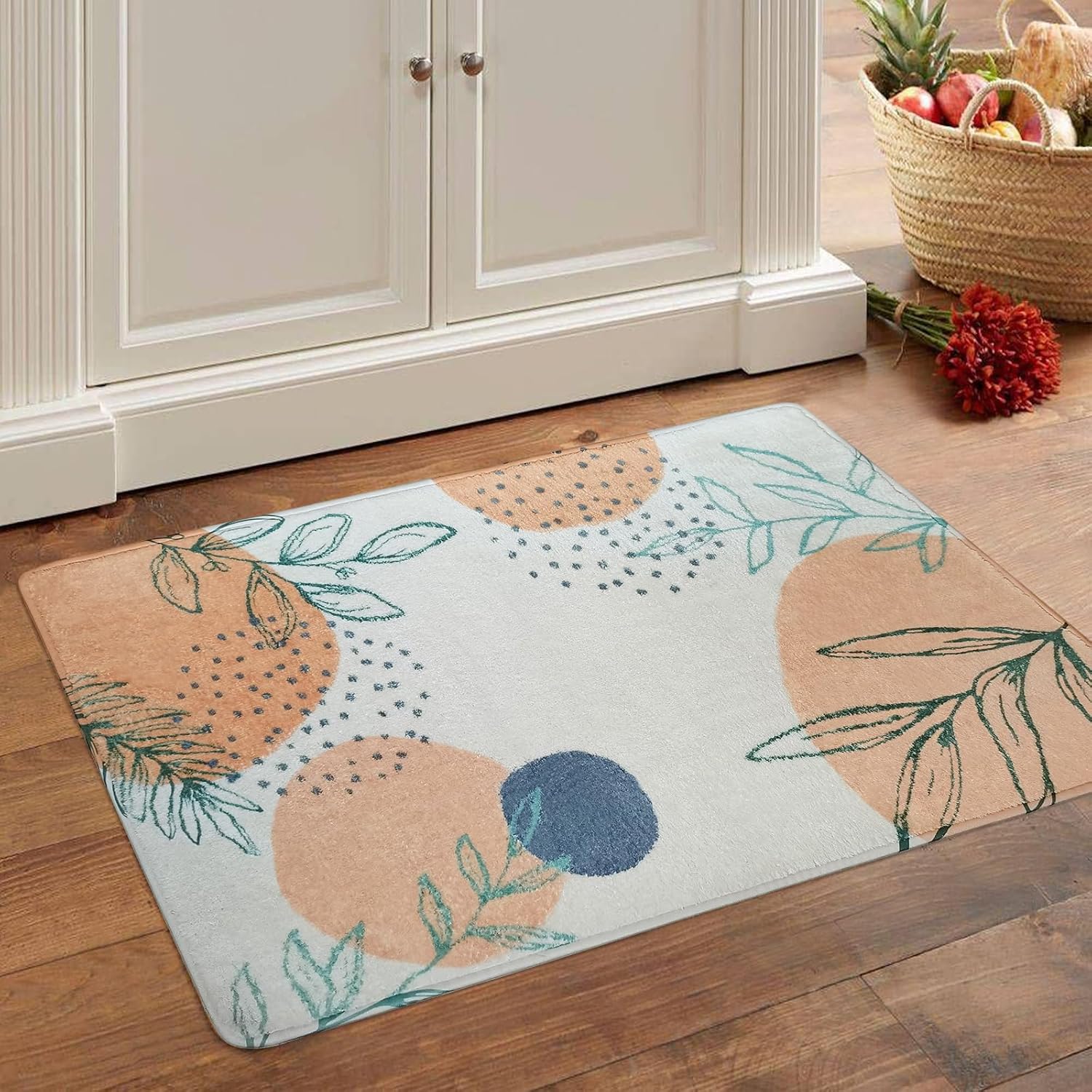 Alfombra bohemia lavable para mascotas, 20 x 31.5 pulgadas, antideslizante, para el interior de la casa, alfombras suaves para dormitorio, con